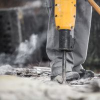 picture render of jcb tools at work site